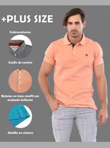 PLAYERA TIPO POLO PARA CABALLERO T-EXTRA PREMIUM - Marrón - Ver 4