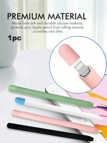 1pc Apple Pencil 1 Capacitive Pen Silicone Protective Cover (With 2 Pen Covers)
