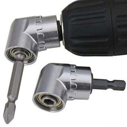 A Stainless Steel Short Corner With Two Specifications, Silver Rhinestone-Drilling Corner Bending Tool, 105-Degree Corner-Bending Screwdriver Bit, Convenient Universal Joint Flexible Shaft Screwdriver, Electric Screwdriver Accessory, Turning Electric Corner Bending Tool, Soft Shaft Corner-Bending Tool, Suitable For Home Decoration, Building Renovation, Essential Tool,Tool Accessories