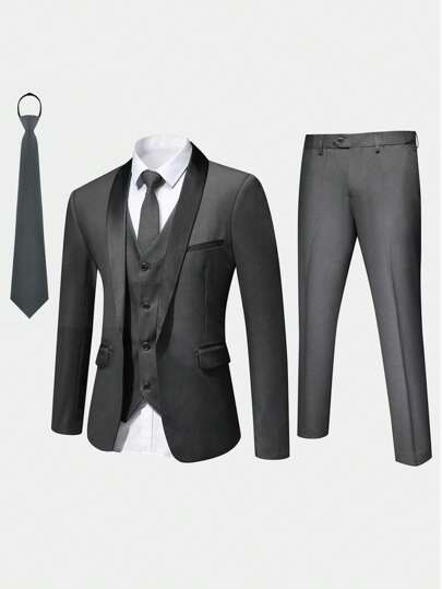 CLOUDSTYLE Conjunto de sudadera de manga larga y pantalones de unicolor minimalista diario para hombres