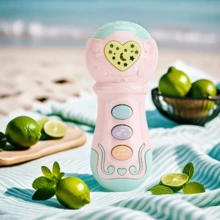 Music Story Tambor e microfone com miçangas Design de joias elegante e criativo