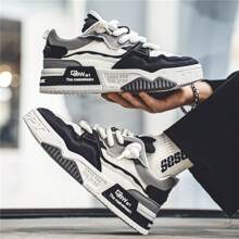 Nuevos tenis de suela baja para todas las estaciones para hombres, calzado deportivo casual antideslizante con elevación para adolescentes - Negro - Ver 6