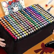 12 Color/24 Color/30 Color/48 Color Colorful Art Markers, Artist Adult Painting With Double Pointed Brushes, Sketching, Coloring, Highlighting, Illustration, Animation Design, Art Sketching, Painting Marker Set Professional Art Marker Set, With A Variety Of Bright Colors, Double Pointed, Fine And Extensive - Very Suitable For Illustrators, And Coloring - one-size - View 2