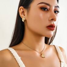 KOIAMOR 海螺海星項鍊，適合女士在海灘玩耍時佩戴 - 金色 - 查看 24