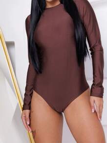 Women Bodysuits - Chocolate Brown - View 5