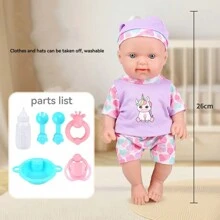10-Inch Silicone Newborn Realistic Baby Doll Birthday Gift, Reborn Dollhouse Toy For Kids, Festival Gift For Boys And Girls - Multicolor - View 6