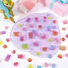 5/10/20/30/50/60/80/100pcs Colorful Mini Flat Gummy Bear, Star, Heart Shaped Resin Decoration Accessories For Jewelry Making, Crafts, Phone Decor, Scrapbooking, Nail Art