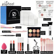 POPFEEL Kit de maquillaje para principiantes con set de cosméticos y caja de almacenamiento, para principiantes en maquillaje - transparente - Ver 2