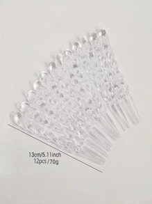 2/3/4/6/12 件圣诞树饰品,透明雪花吊坠,创意驯鹿吊坠,圣诞树吊坠,透明冰柱雪花驯鹿吊坠,节日派对装饰,超级闪亮美丽,圣诞节 - 多色 - 查看 23