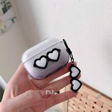 3D Stereo Heart Glasses Pendant Earphone Case Hard Shell Protective Cover Compatible With Apple 3/2/Pro/Pro2, FreeBuds 4/5i/SE2, Galaxy Buds Pro/Live 2, Compatible With Redmi Buds 5/5 Pro, OPPO Enco Air - Grey - View 7