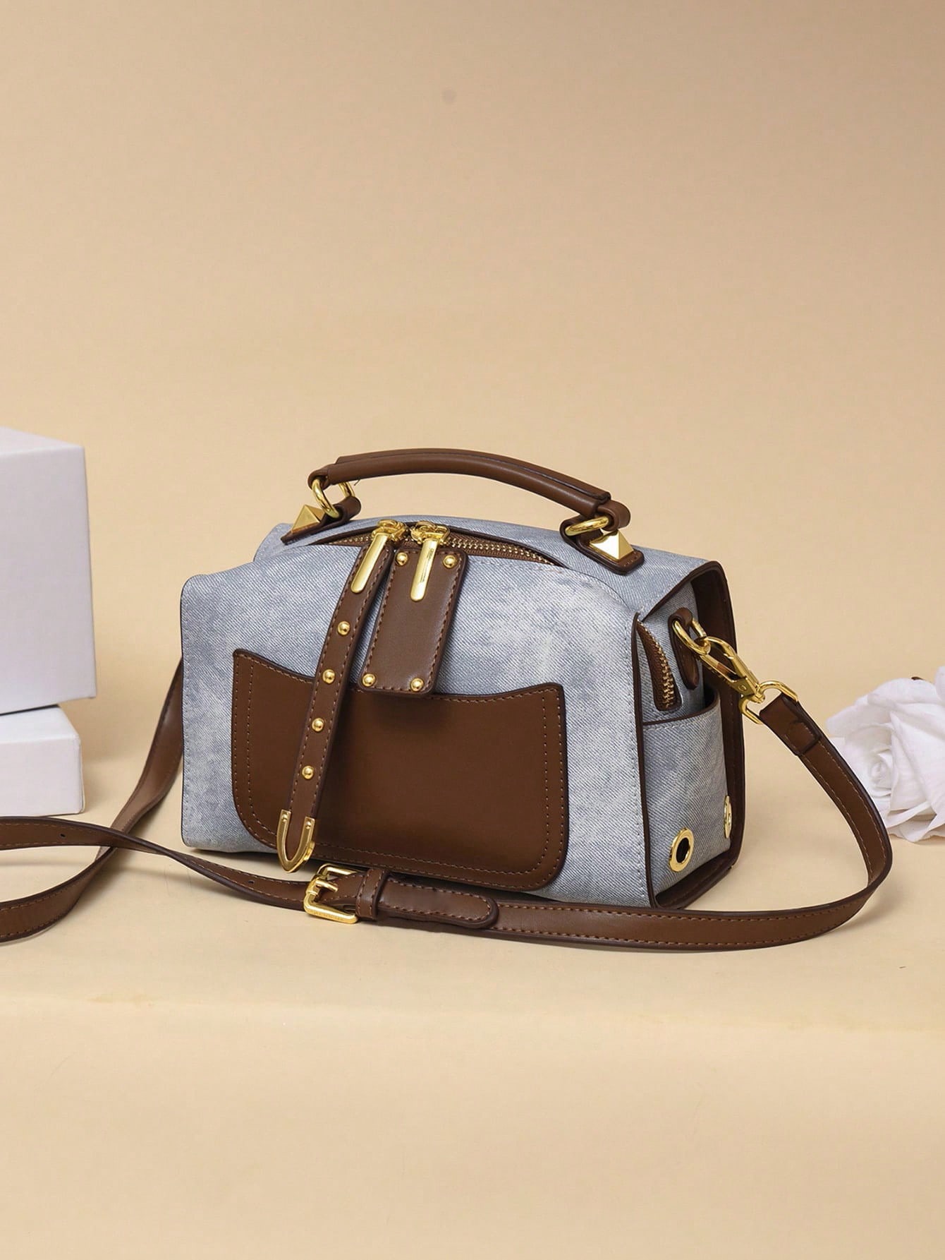 yating 1 قطعة (22x13x11 سم) حقيبة كتف يدوية فاخرة...