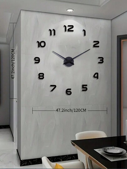 Pc, Moderne Minimalist Oversized Creative DIY Wand Clock, Frameless Silent Restaurant Art Home Living Room, Room Office Kitchen ation Clock,Home ,Room Birthday Graduation Klok Bedroom Dormitory Back To School view 2