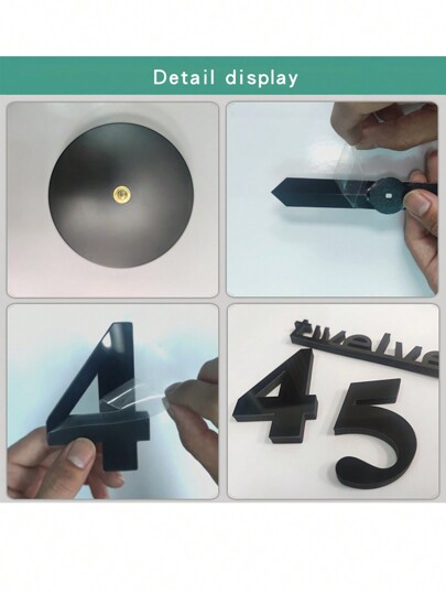 Pc, Moderne Minimalist Oversized Creative DIY Wand Clock, Frameless Silent Restaurant Art Home Living Room, Room Office Kitchen ation Clock,Home ,Room Birthday Graduation Klok Bedroom Dormitory Back To School view 4