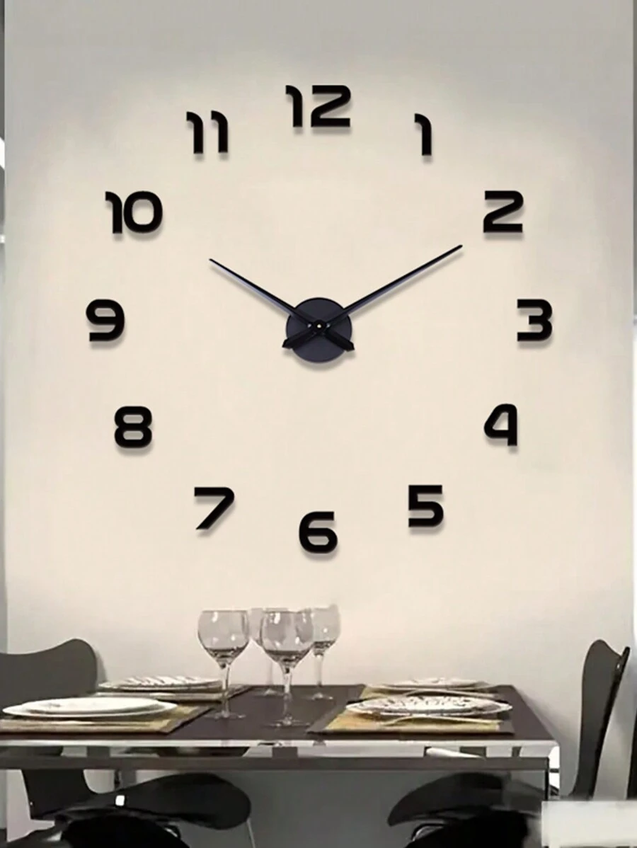 1 Pc, Modern Minimalist And Oversized Creative DIY Wall Clock, Frameless Wall Clock, Silent Clock, Restaurant Art Clock, Home Living Room, Room Office Kitchen Decoration Wall Clock,Home Decor ,Room Decor Gifts Birthday Graduation Clock Wall Bedroom Decor Dormitory Decor Back To School - 120cm/47.2inch - View 1