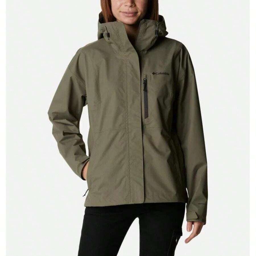 Columbia Áo khoác đi mưa Hikebound WL1430-397 Nữ Đá Xanh Chống Nước CLO687 - màu xanh lá - Xem 1