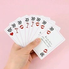 1pc Bachelorette Party Card Games(52pcs Cards) Dares Cards For Night Out Activity, Interactive Game, Bachelorette Party Game, Holiday Game, Creative Small Gift, Holiday Accessory - Pink - View 4