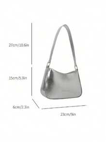 Bolsa Baguete Feminina Pequena Vintage de Ombro