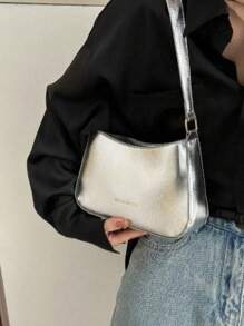 Bolsa Baguete Feminina Pequena Vintage de Ombro