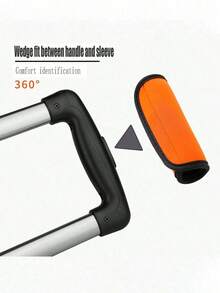 1/2Pcs Luggage Trolley Case Handle Cover, Travel Case Bag Handle Grip Protective Cover, Travel Bag Covers, Luggage Grip Identifiers Suitcase Wraps,E Handle Cover Comfortable Suitcase Wrap Grip Soft Identifier Armrest Protective Cover Handle Protective,Luggage Handle Set, Trolley Case Handle Protection Cover, Wear-Resistant Convenient And Comfortable Pad, Shoulder Strap, Airplane Cruise Ship Travel Accessories - Multicolor - View 3