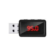 車用藍牙5.3 FM 發射器，免提通話音樂接收器，迷你USB電源車載套件，無線汽車音頻適配器，適用於汽車FM收音機，即插即用，LED顯示屏 - 黑色 - 查看 8