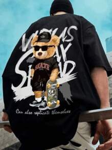 Men T-Shirts - 黑色 - 查看 2