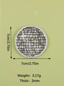 1 zestaw 3 sztuk naszywek materiałowych ze srebrnym brokatem i wzorem planety, naszywek w stylu kreskówek, naszytych aplikacji na ubrania, torby, buty, czapki itp.