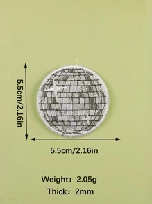 1 zestaw 3 sztuk naszywek materiałowych ze srebrnym brokatem i wzorem planety, naszywek w stylu kreskówek, naszytych aplikacji na ubrania, torby, buty, czapki itp.