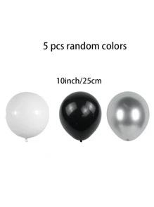 30pcs Latex Balloon, Modern Mixed Color Decorative Balloon For Party, - Multicolor - View 3