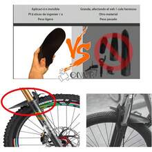 Salpicaderas Trasera Y Delantera Para Bicicleta Universal Guardabarros de bicicleta de montaña Ciclismo Freno delantero/trasero universal de protección contra salpicaduras del neumático llanta ala de la bici.Adopta una elegante textura 3D de fibra de carbono que hace que su bicicleta se vea más fresca y texturizada. Nuestros guardabarros extremadamente planos y flexibles se pueden meter en una mochila de viaje, muy fácil de llevar. - Dorado - Ver 6