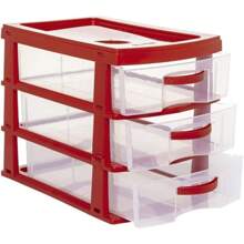 Ngăn kéo tổ chức 3 Ngăn kéo để bàn bằng nhựa lớn Đa năng Jaguar Utilities Đồ trang trí Halloween Trang phục Halloween Đồ trang trí mùa thu Đồ trang trí lễ hội - Đỏ - Xem 6