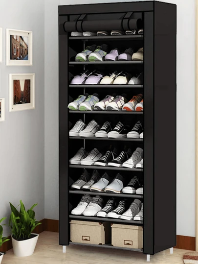 Sapateira Multiuso Para Calçados 9 Andares Com Porta Organizador Desmontável