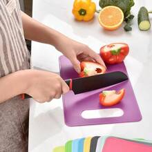 1PC Plastic Chopping Board, Household Classification Chopping Board, Baby Vegetable And Fruit Complementary Food Chopping Board, Outdoor Camping Picnic Chopping Board Light Non-Slip Chopping Board.