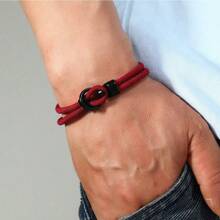 1pc Minimalist Handmade Milan Rope Bracelet For Men With Braided Design And Clasp, Suitable For Daily And Summer Wear - A - View 3