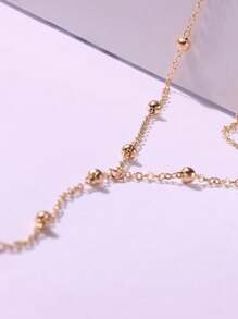 1只極簡風格圓珠女頸鏈，幾何形項鏈 - WY-528雙層項鍊 - 查看 10