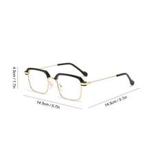 1pair Men Casual Style Eyeglasses, For Daily Life Clear Glasses,Unisex, Metal Frame, Computer Glasses, Clear Lenses, Square Eyewear. - Multicolor - View 2