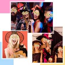 1 对/3 对万圣节美元符号眼镜金色金钱眼镜成人搞笑眼镜嘻哈摄影道具角色扮演 - 彩色 - 查看 5