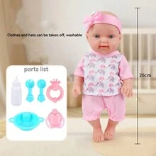 10-Inch Silicone Newborn Realistic Baby Doll Birthday Gift, Reborn Dollhouse Toy For Kids, Festival Gift For Boys And Girls - Multicolor - View 8