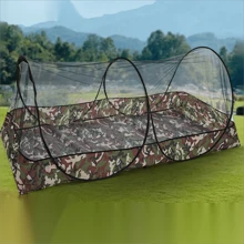 Mosquiteiro, Padrão Camuflado Simples/Duplo, Para Acampamento e Piqueniques ao Ar Livre, Sem Necessidade de Montagem, Portátil, Leve, Respirável