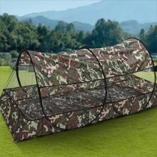 Mosquiteiro, Padrão Camuflado Simples/Duplo, Para Acampamento e Piqueniques ao Ar Livre, Sem Necessidade de Montagem, Portátil, Leve, Respirável