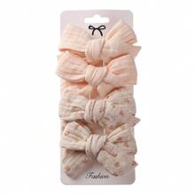 4 pièces Barrettes à cheveux pour enfants avec nœud imprimé en tissu, un ensemble d'accessoires de cheveux de style frais comprenant des pinces à clip en ruban tressé, sûres pour bébé, pour le port quotidien et les séances photos, un cadeau d'amour pour la Saint-Valentin