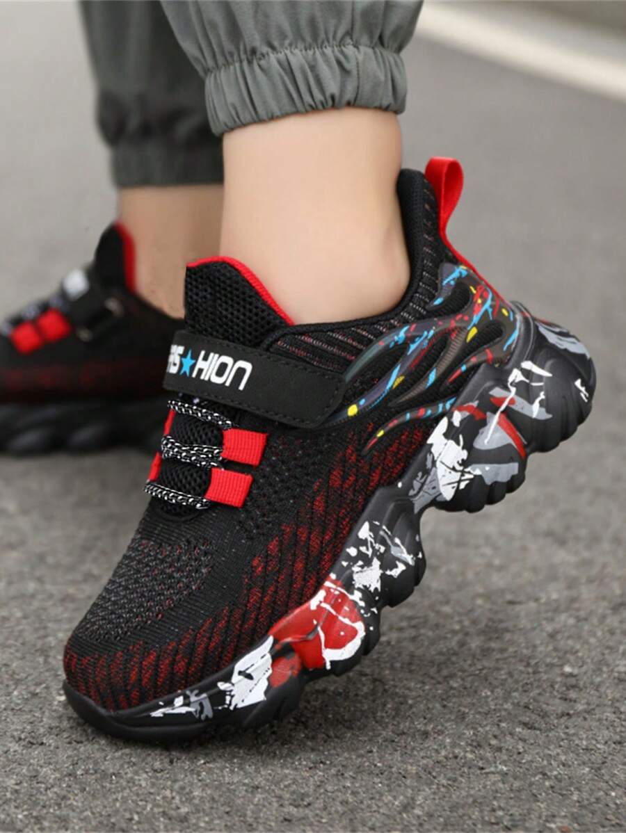 1pair Kids' Breathable Mesh Sports Shoes, All Seasons, Casual Boys' Shoes