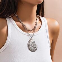 KOIAMOR 海螺海星項鍊，適合女士在海灘玩耍時佩戴 - 金色 - 查看 13