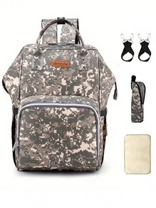 Mommy Bag Large Capacity Waterproof Multi-Functional Diaper Bag Backpack 3-Piece Set With Wet And Dry Separation Baby Diaper Bag For Travel - Navy Blue - View 3