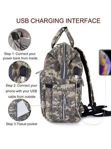 Mommy Bag Large Capacity Waterproof Multi-Functional Diaper Bag Backpack 3-Piece Set With Wet And Dry Separation Baby Diaper Bag For Travel - Navy Blue - View 4