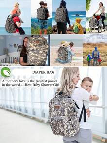 Mommy Bag Large Capacity Waterproof Multi-Functional Diaper Bag Backpack 3-Piece Set With Wet And Dry Separation Baby Diaper Bag For Travel - Navy Blue - View 10