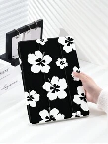 1入櫻花圖案平板保護套，防跌落，附筆槽，支援睡眠/喚醒功能，適用於三星、華為、小米和iPad - 彩色 - 查看 1