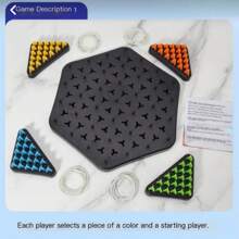 Chuỗi hình học Câu Đố Brain Teaser Tam Giác Bàn Trò Chơi Ban Nhạc Đàn Hồi Đào Tạo Gia Đình Tương Tác Đồ Chơi Cho Tập Thể Dục Tâm Trí - Nhiều màu - Xem 4