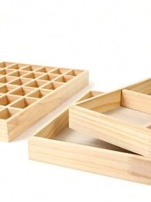 天然木质珠宝手表展示托盘，戒指、耳环、手链、项链收纳盒，阳光旅行清凉返校