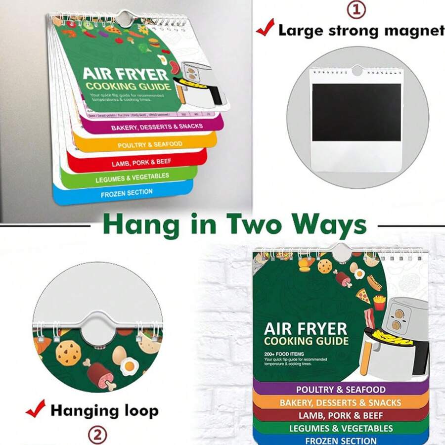 1pc 2024 New Refrigerator Cooking Timesheet Including Air Fryer