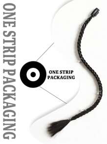 1pc Clip In Long Synthetic Braided Boxing Ponytail